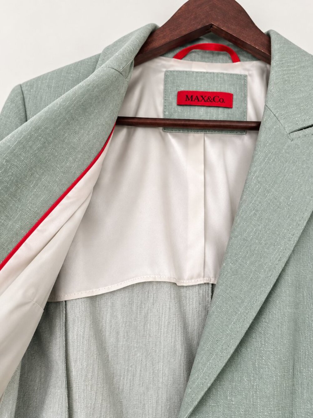 NWT MAX&Co. Sage Green Double Breasted Blazer Size 36